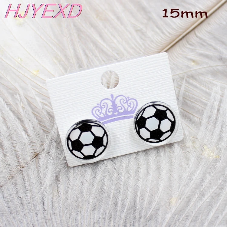 soccer and basketball Stud Earrings  Cute Earrings Girl Acrylic Earrings