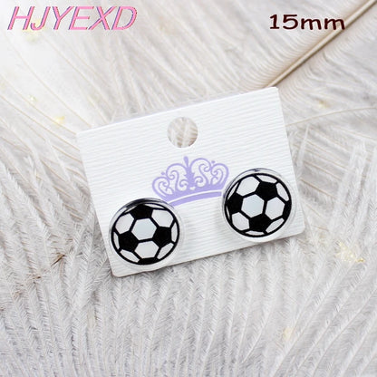 soccer and basketball Stud Earrings  Cute Earrings Girl Acrylic Earrings