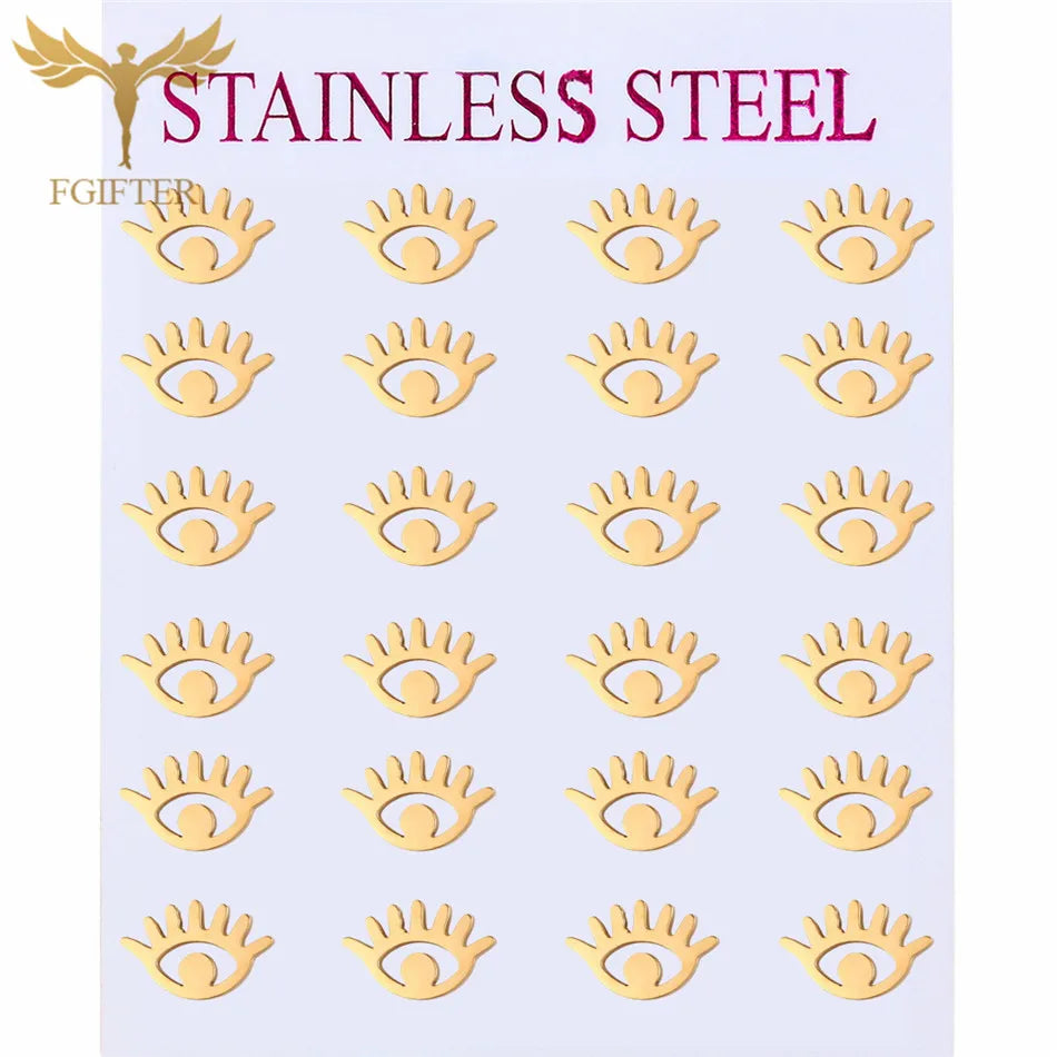 Wholesale Stainless Steel Earrings for Women Girl Animal Clover Flower Cat Bird Unicorn Bear Butterfly Dragonfly Dog Ear Studs