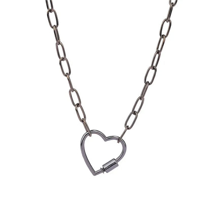 Necklace For Women Punk thick chain necklace zircon spiral Clasps pendant necklace women 2020 latest design charm jewelry