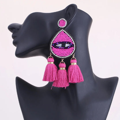 New Earrings Tassel Drop Earring Jewelry Earrings For Women Crystal Earrings Crown Dangle Earrings Long Earrings Boho Earings