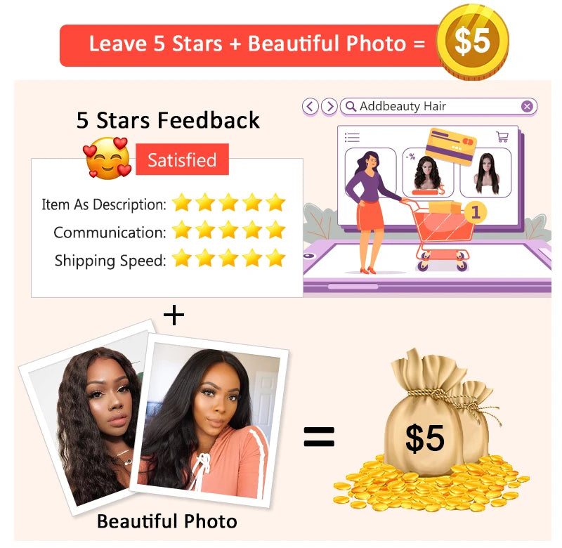 Loose Wave Human Hair Bundles Addbeauty Brazilian Virgin Human Hair Weave for Women Hair Extension Natural Color Double Drawn