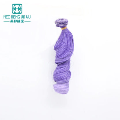 1pcs 15cm*100CM curl brown golden black khaki BJD Doll Wigs hair for 1/3 1/4 BJD dolls