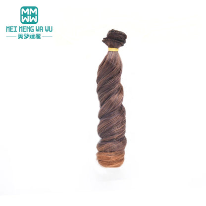1pcs 15cm*100CM curl brown golden black khaki BJD Doll Wigs hair for 1/3 1/4 BJD dolls