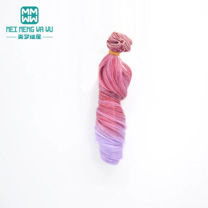 1pcs 15cm*100CM curl brown golden black khaki BJD Doll Wigs hair for 1/3 1/4 BJD dolls