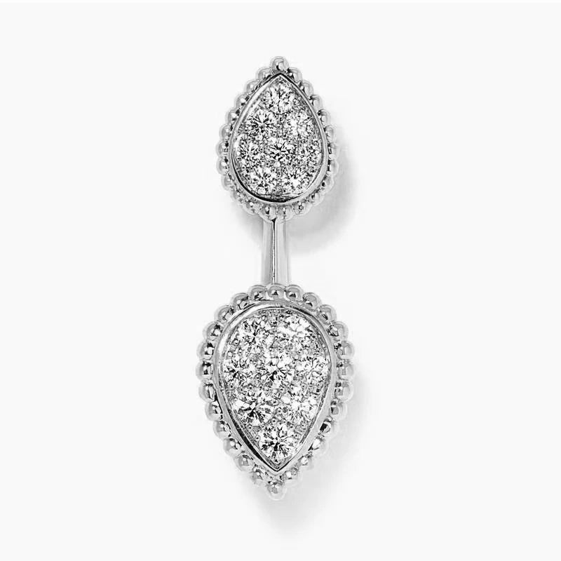 Brass With 18k Gold Detachable Double Eyes Earrings Women Jewelry Party Boho T Show Gown Runway Rare Korean Japan Trendy INS