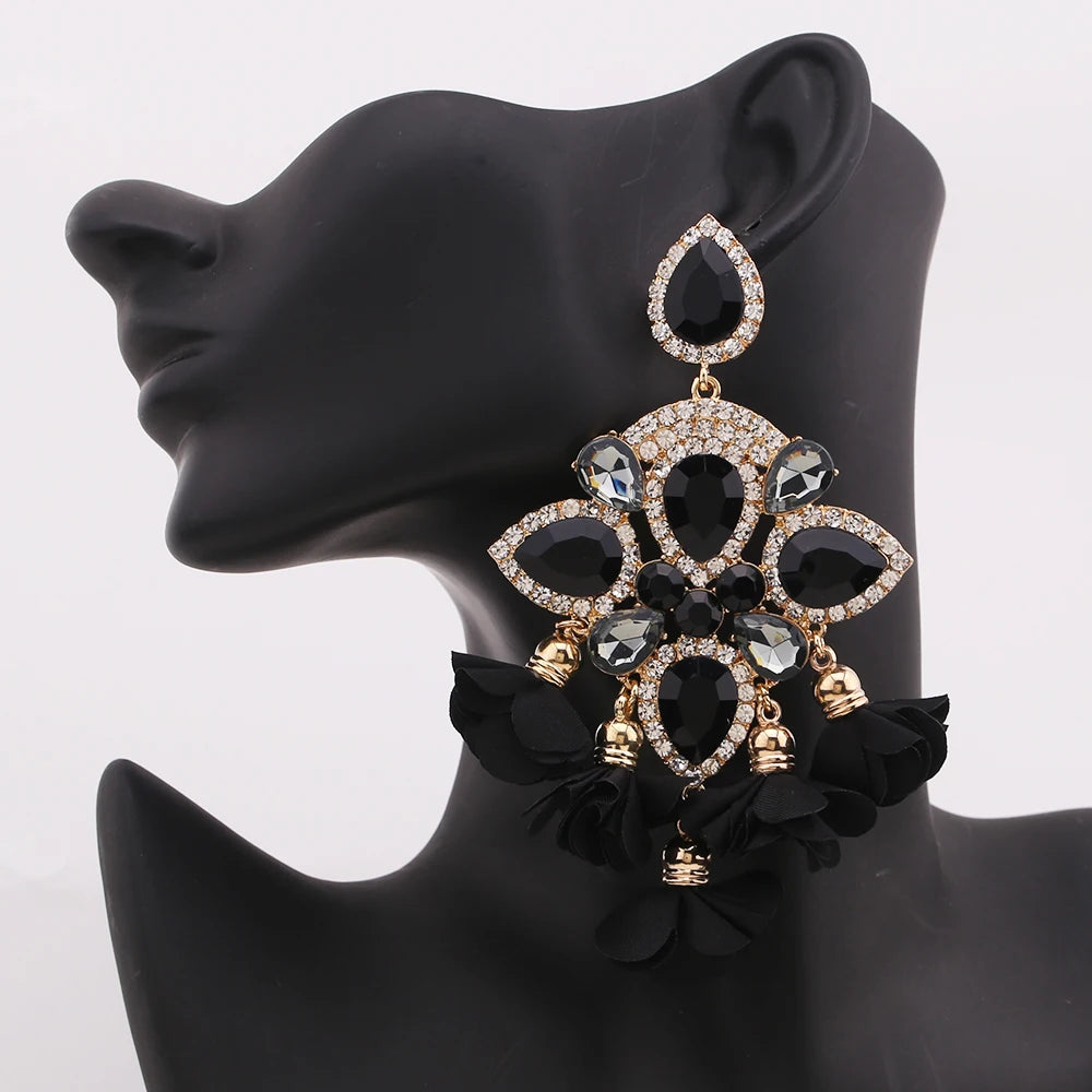 New Earrings Tassel Drop Earring Jewelry Earrings For Women Crystal Earrings Crown Dangle Earrings Long Earrings Boho Earings