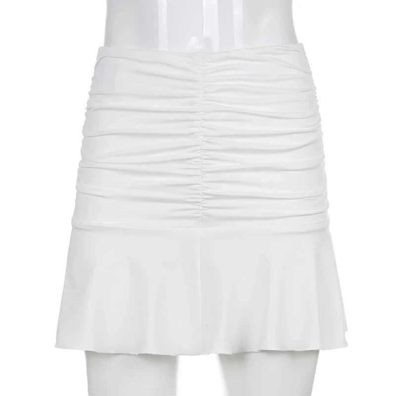 Summer Sexy Skirts For Women Pink Korean Style Casual Pleated Skirt School Girls 90s Fashion Cute Sweet Student Dance Mini Skirt