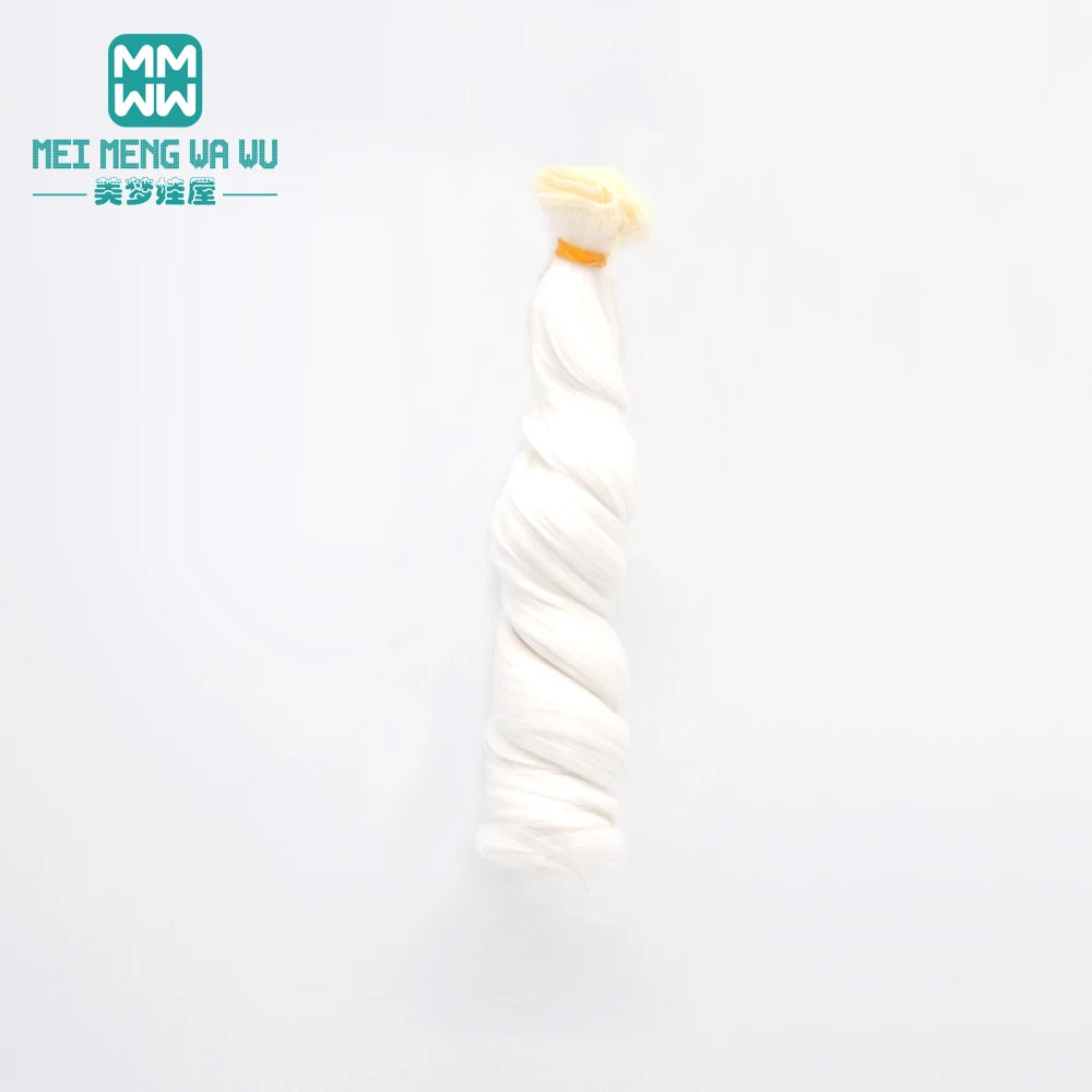 1pcs 15cm*100CM curl brown golden black khaki BJD Doll Wigs hair for 1/3 1/4 BJD dolls