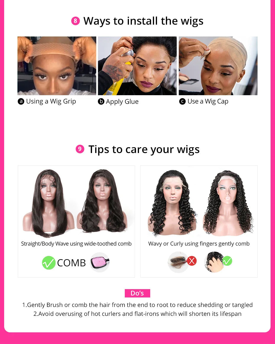 Body Wave Wig With Bangs Human Hair Ready to Go Glueless Wigs None Lace Front Wigs 180% Brazilian Virgin Hair Machine Made Wig