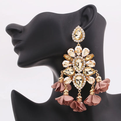 New Earrings Tassel Drop Earring Jewelry Earrings For Women Crystal Earrings Crown Dangle Earrings Long Earrings Boho Earings