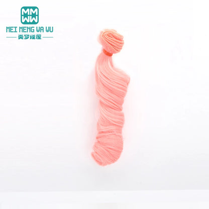 1pcs 15cm*100CM curl brown golden black khaki BJD Doll Wigs hair for 1/3 1/4 BJD dolls