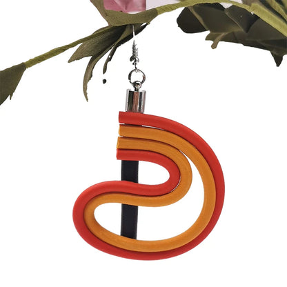 UKEBAY New Designer Handmade Big Statement Earrings For Women Multicolor Drop Earrings Bohemia Jewelry Party Accessories Gifts