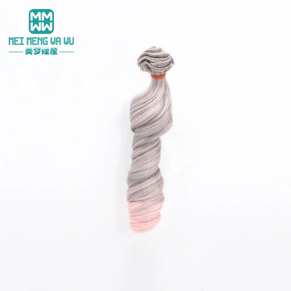 1pcs 15cm*100CM curl brown golden black khaki BJD Doll Wigs hair for 1/3 1/4 BJD dolls