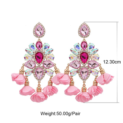 New Earrings Tassel Drop Earring Jewelry Earrings For Women Crystal Earrings Crown Dangle Earrings Long Earrings Boho Earings