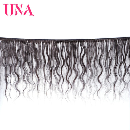 [UNA] Natural Wave 6A Low Ratio 8”-28” Indian Remy Hair Weave Natural Hair Weft Human Hair Bundles 100g