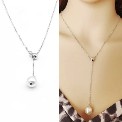 New Korean Pearl Necklaces for Women Gold Color Link Chain Choker Fashion Neck Accessories Elegant Collar bijoux femme