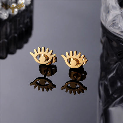 Wholesale Stainless Steel Earrings for Women Girl Animal Clover Flower Cat Bird Unicorn Bear Butterfly Dragonfly Dog Ear Studs