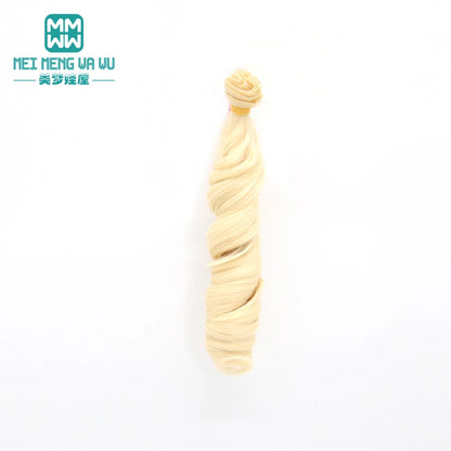 1pcs 15cm*100CM curl brown golden black khaki BJD Doll Wigs hair for 1/3 1/4 BJD dolls