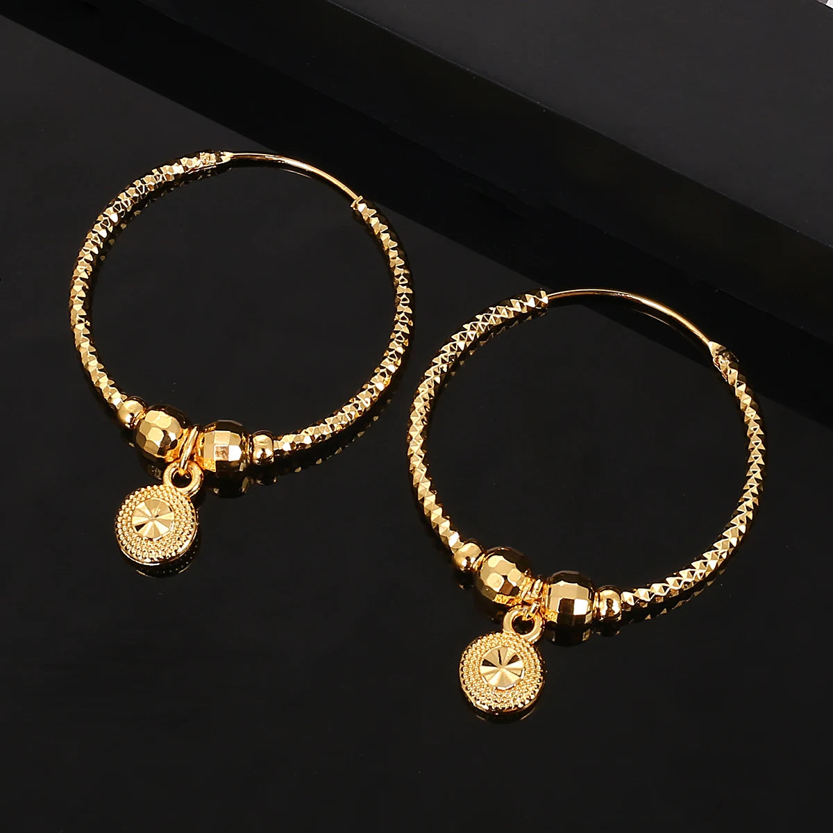 Ball Earrings for Women Girls Bead Round Ethiopian Africa Arabia Middle East Jewelry  Gift