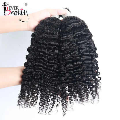 3B 3C Kinky Curly I Tip Microlinks Human Hair Extensions Brazilian Virgin Hair Weave Bundles I Tip Hair Extensions Ever Beauty