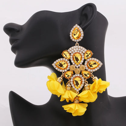 New Earrings Tassel Drop Earring Jewelry Earrings For Women Crystal Earrings Crown Dangle Earrings Long Earrings Boho Earings