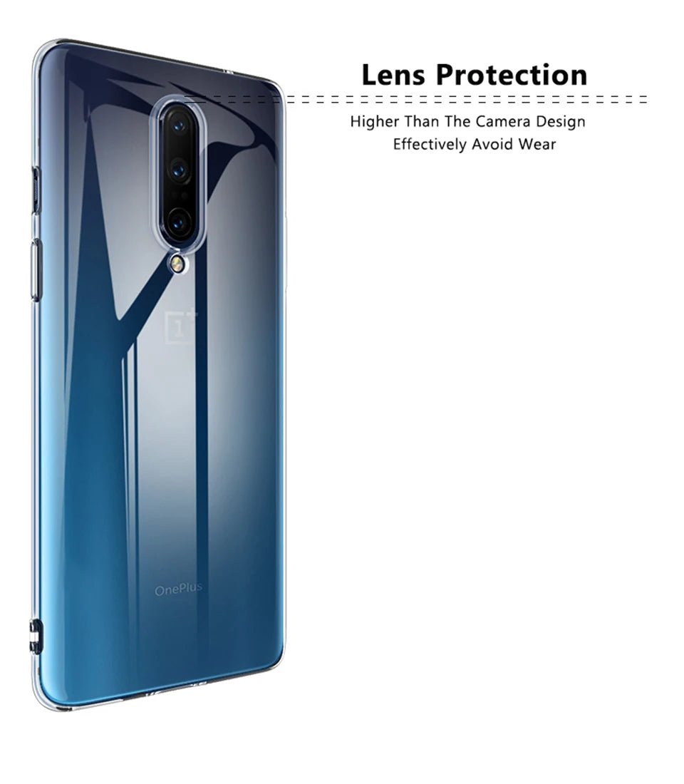 Transparent Phone Cases For OPPO Oneplus 11 10 7 6T 8 9 Pro Shockproof Silicone TPU Case For Oneplus 7T 6 Pro Soft Back Cover