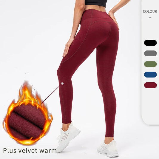 Yoga Pants Women Warm Leggings for Fitness Fleece Warm Winter Stretchy Running Tights Leggings Gym Sport Yoga Leggings