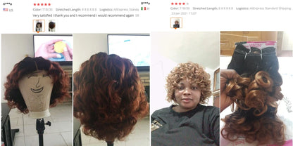 Curly Brazilian Hair Weave Bundles Bouncy Opran Curls Ombre Human Hair Bundles 8 Inch 6 Bundles Short Hair Extension