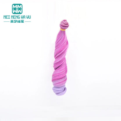 1pcs 15cm*100CM curl brown golden black khaki BJD Doll Wigs hair for 1/3 1/4 BJD dolls