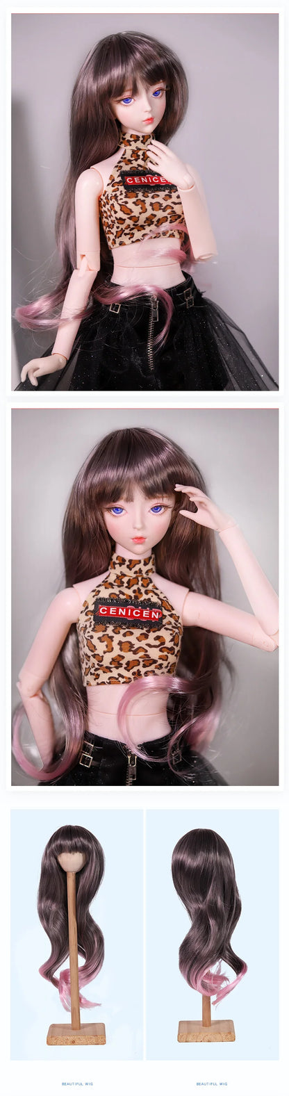 Wig for 1/3 BJD Smooth hair AI MSD SD Kit Toy Gift suit 60cm doll