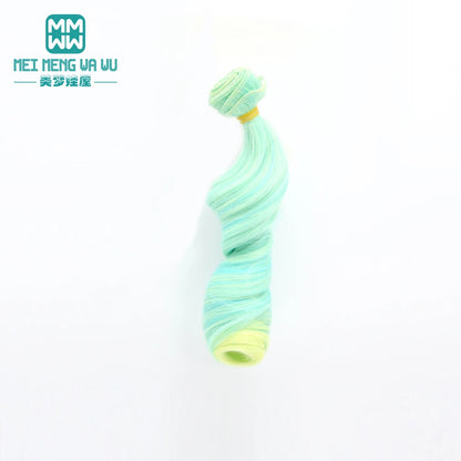 1pcs 15cm*100CM curl brown golden black khaki BJD Doll Wigs hair for 1/3 1/4 BJD dolls