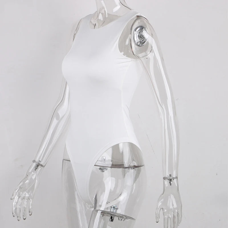 Sexy Tank Tops For Women White O Neck Sleeveless Corset Summer Off Shoulder Body Tops Streetwear Sexy Bodysuit Female Tank Top