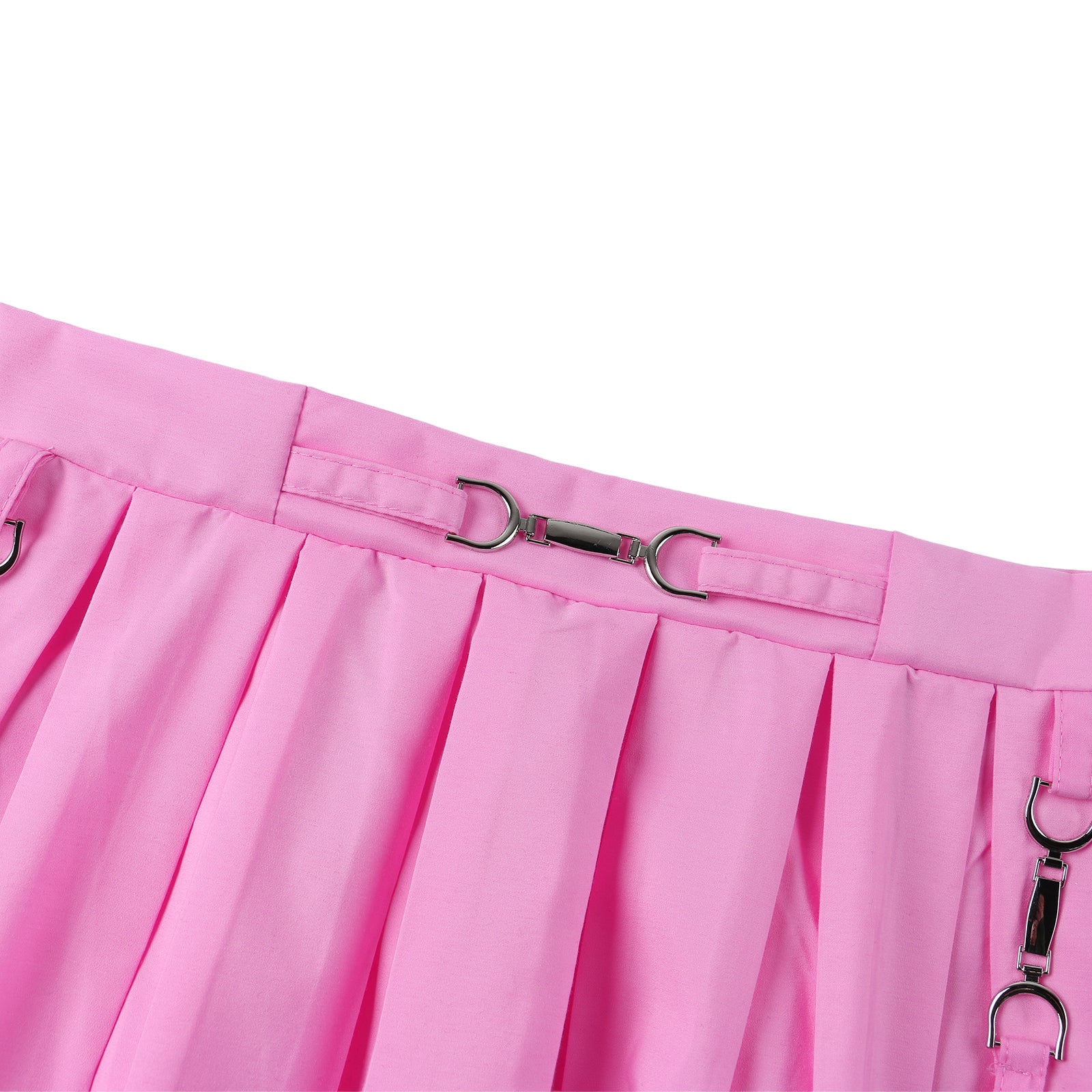 Women Skirts 2021 New Straps Decor Harakuju Lolita High Waist Mini Pleated Skirt School Girls Lace Hem Cute Streetwear