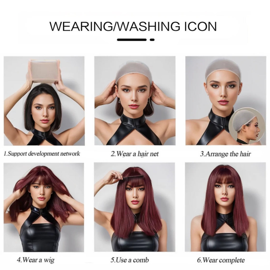 European and American Wig Women's Hair Bangs Long Hair Big Waves pink Lacy Average Size Chemical Fiber Wig