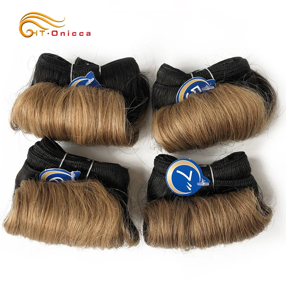 Brazilian Curly Hair Weave Bundles 100% Human Hair 4 Bundles Afro 1B 30 Burgundy Bundles Hair Extension 5 5 6 7 Inches Remy Hair