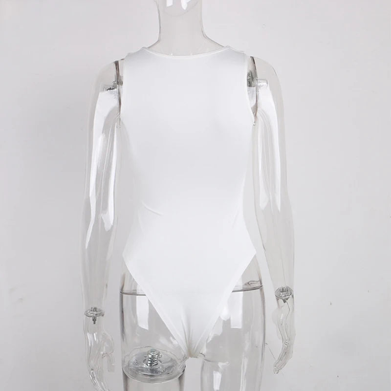 Sexy Tank Tops For Women White O Neck Sleeveless Corset Summer Off Shoulder Body Tops Streetwear Sexy Bodysuit Female Tank Top