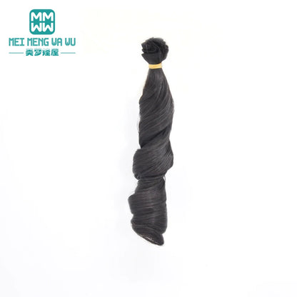 1pcs 15cm*100CM curl brown golden black khaki BJD Doll Wigs hair for 1/3 1/4 BJD dolls