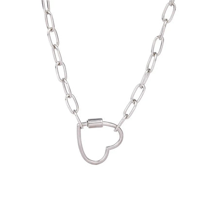 Necklace For Women Punk thick chain necklace zircon spiral Clasps pendant necklace women 2020 latest design charm jewelry