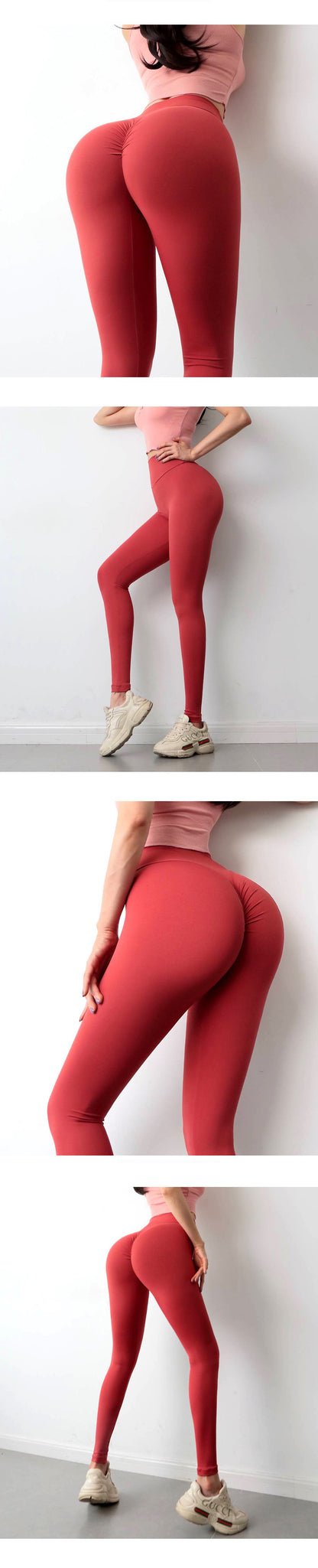 Women Yoga Pants Low Waist Woman Tights Red Legging Fitness Push Up Tights Womans Leggings Scrunch Bum Leggings