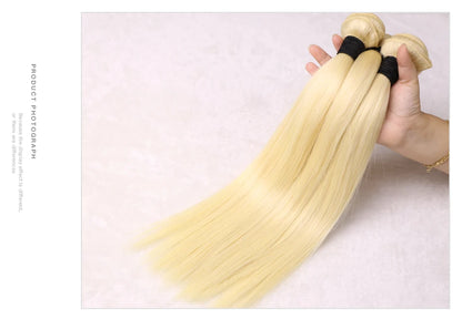 613 Blonde Colored Straight Human Hair Bundles 1 Pcs Double Drawn Raw Vietnamese Hair Bundles Weave Weft 22 24 26 28 30 32 Inch