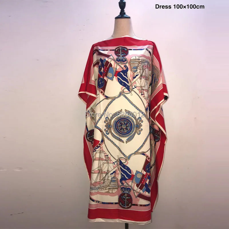 Printed Dresses For Women 2020 Fashion Design Loose Dress Batwing Maxi Long Femme Vestidos Summer Autumn Party Elegant Dress