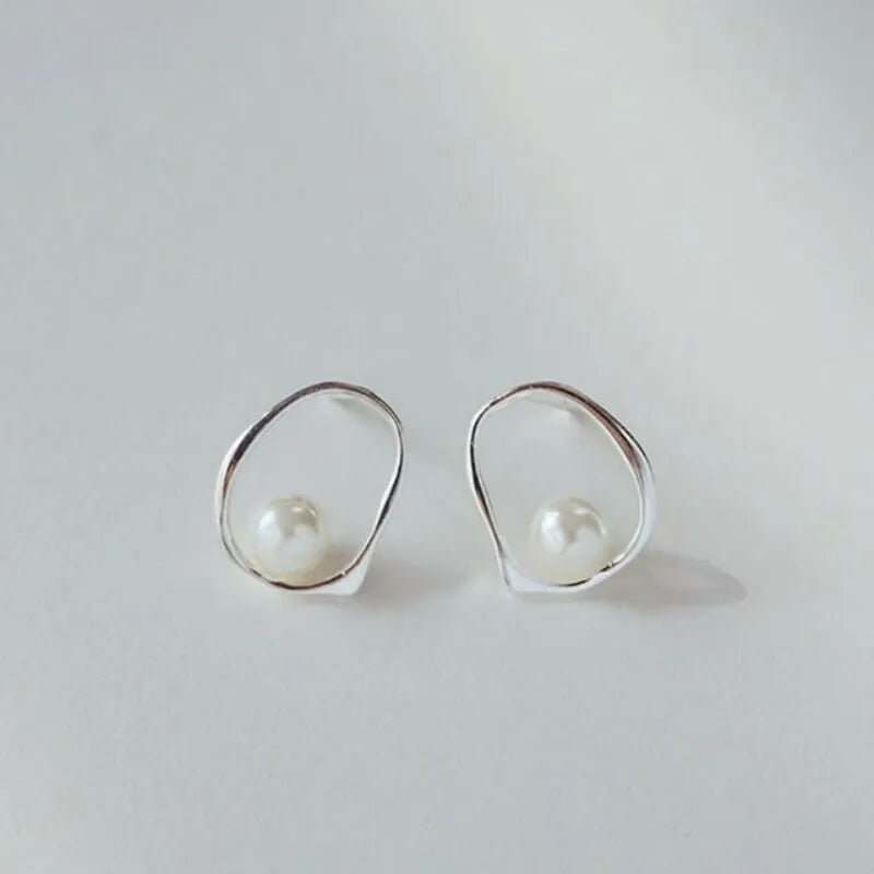 925 Sterling Silver Earrings For Women Trendy Simple Shinning Earring Jewelry Prevent Allergy Party Christmas Accessories