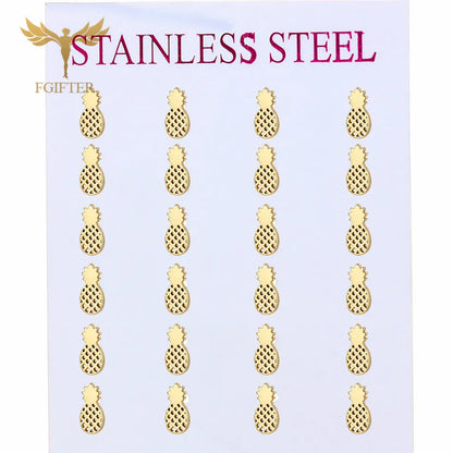 Wholesale Stainless Steel Earrings for Women Girl Animal Clover Flower Cat Bird Unicorn Bear Butterfly Dragonfly Dog Ear Studs