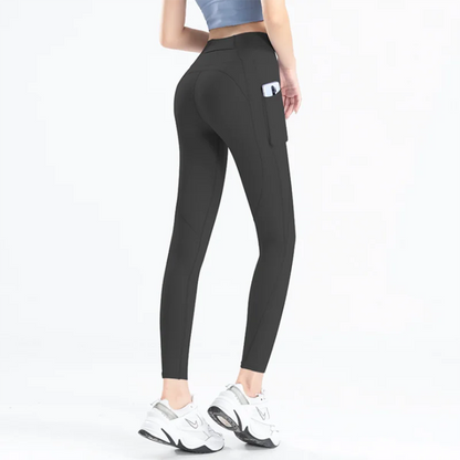 Women Yoga Pants Naked Feeling Stretchy Sports Tights Pocket High Waist Leggings Running Fitness Leggings Workout Gym Clothing