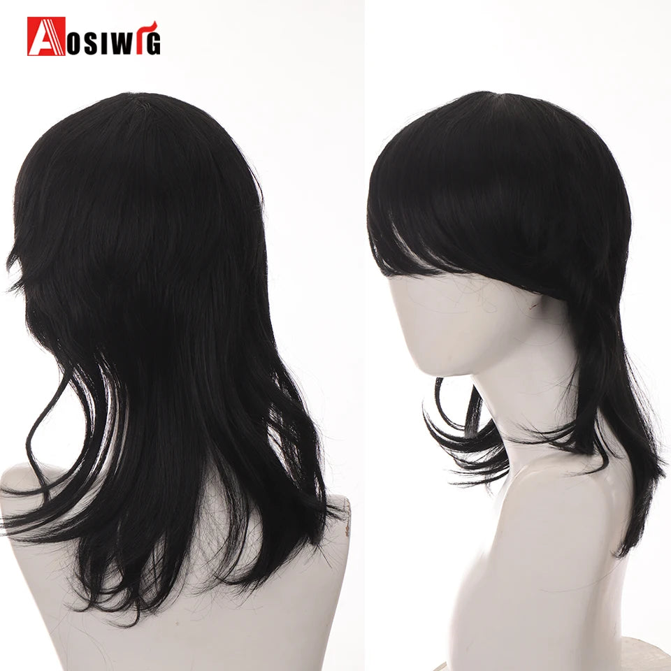 AOSIWIG  Short Curly Cosplay Men Boy Party Light Yellow Synthetic Heat Resistant Hair Wigs Men's Breathable Wig