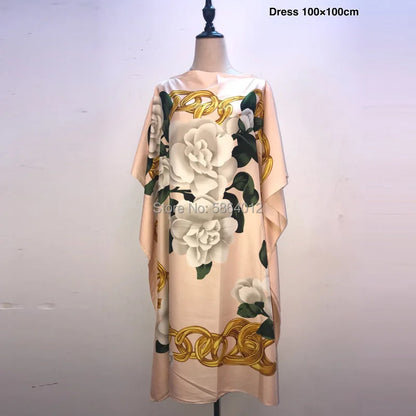 Printed Dresses For Women 2020 Fashion Design Loose Dress Batwing Maxi Long Femme Vestidos Summer Autumn Party Elegant Dress