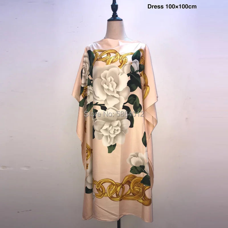 Printed Dresses For Women 2020 Fashion Design Loose Dress Batwing Maxi Long Femme Vestidos Summer Autumn Party Elegant Dress