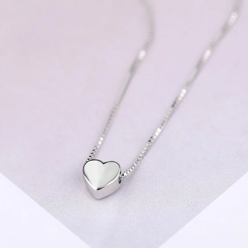 S925 Sterling Silver Necklaces For Women Simple Chain Fashion Minimalist Pendant Necklaces Long Adjustabl Necklace Birthday Gift