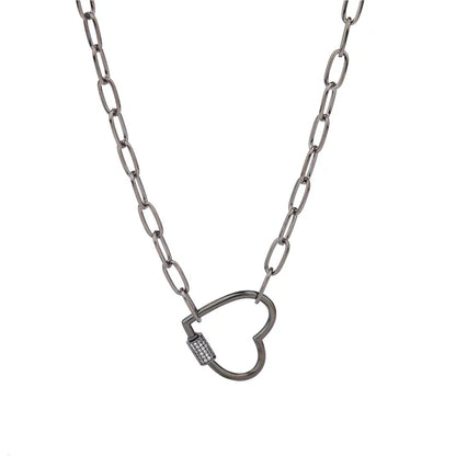 Necklace For Women Punk thick chain necklace zircon spiral Clasps pendant necklace women 2020 latest design charm jewelry